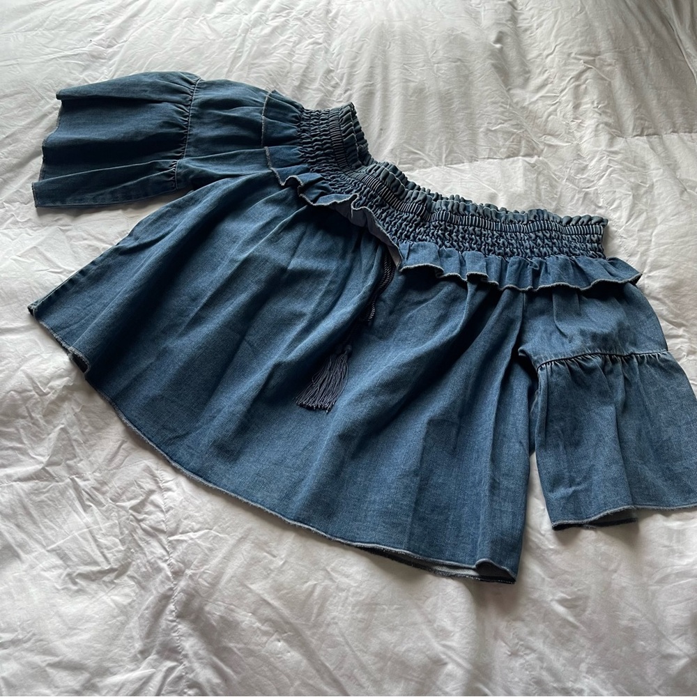 Bebe denim blouse